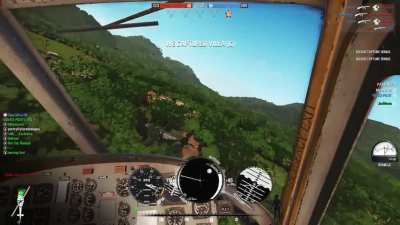 Found in my saved moments. Double Hueys landing on the roof E.