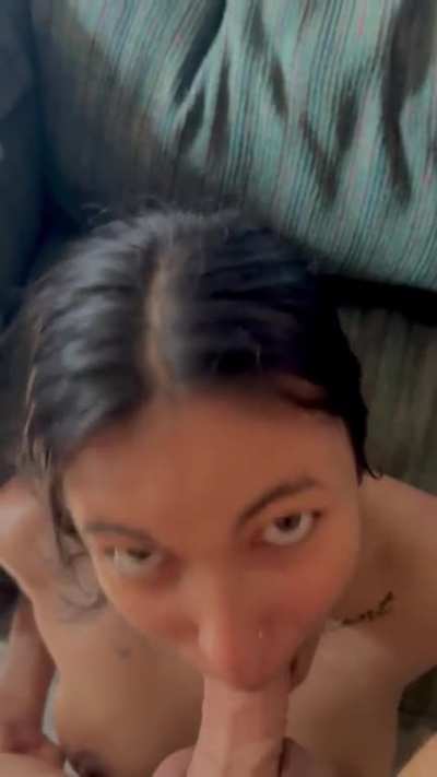 Giving daddy a blowjob for father’s day