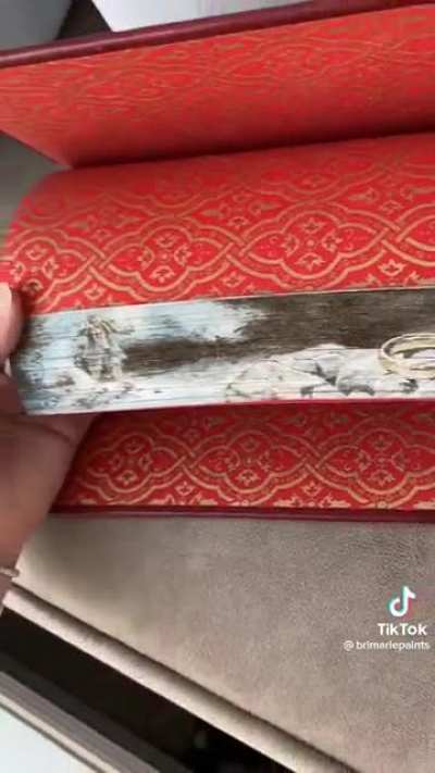 This artist hides their work in the fore edge of the book