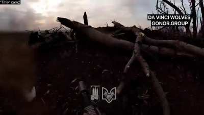 Ukrainian soldiers defending trench next to last road to Bakhmut, neutralizing 7 Russian soldiers [few months old]