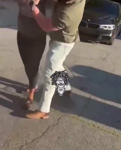 Woman rear ends a guy and then pulls a gun on him after claiming it was his fault. He disarms her