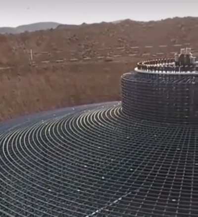 The size of a wind-turbine foundation
