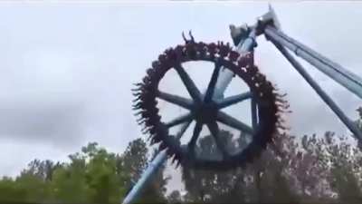 Man flies off giant amusement ride