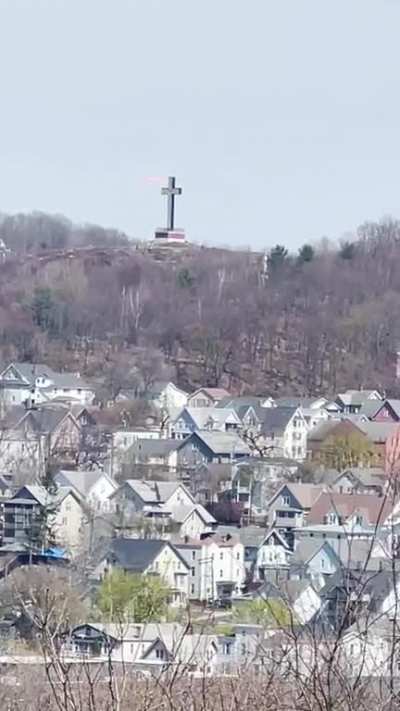 What is that? this video was taken yesterday before the fire started at holy land.