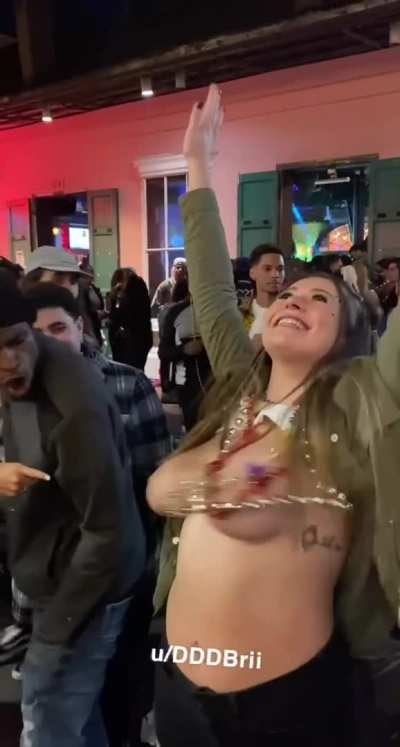 Earning my beads at Mardi Gras ;) (OC)