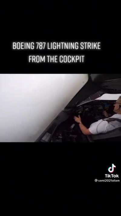 What a lightning strike is like from inside the cockpit ⚡️🧑🏻‍✈️✈️