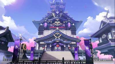 I made a live wallpaper of the Inazuma Castle! - Links Below