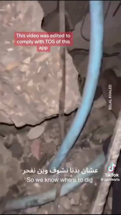 Child trapped under rubble screaming for help