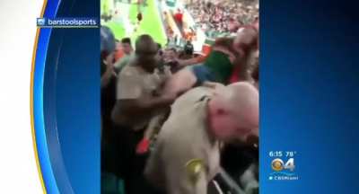Swung at officer, got hit back. Justified?