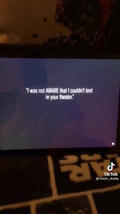 Asshole movie theatre PSA