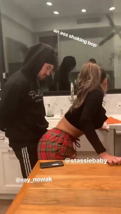Stassiebaby with a standing lap dance