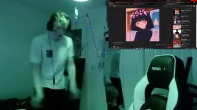 twitch streamer accidentally dances to profane song.