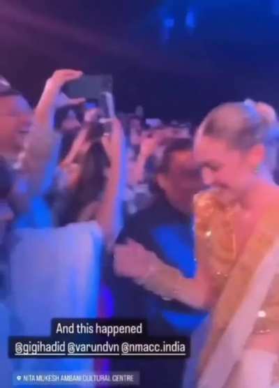 that Varun Dhawan & Gigi Hadid thing isn't bad at all through these angles, she doesn't look uncomfortable at any point. It seems fun and friendly.