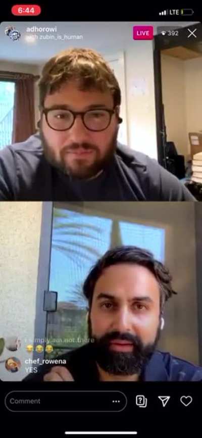 Andrew and Zubin discussing “poggers.”