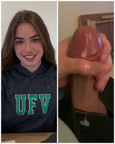 Imagine this babe covered in my cum