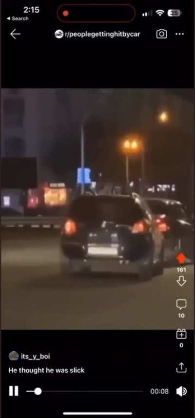 when you try to make traffic flinch