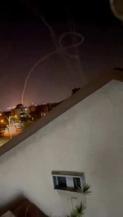 Iron dome missile malfunctioning on Tel Aviv alternative view