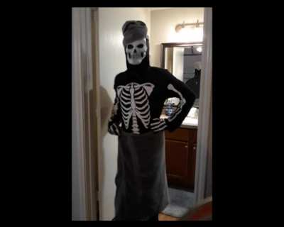 This was the only Skeleton costume they had left