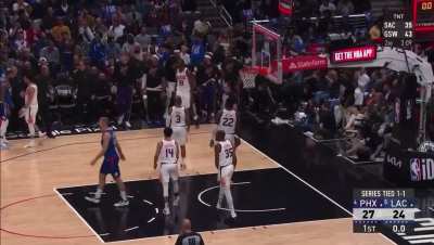 [Highlight] Marcus Morris banks it in despite Booker’s shoe in his face