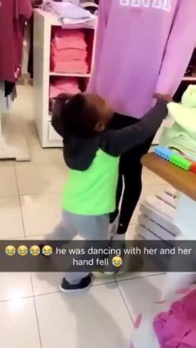 Her hand came off