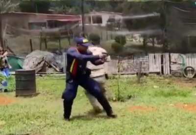 Gun play with a buddy