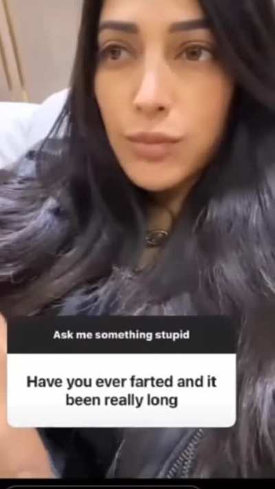 Shruti Hassan didn't dodge the Fart question.