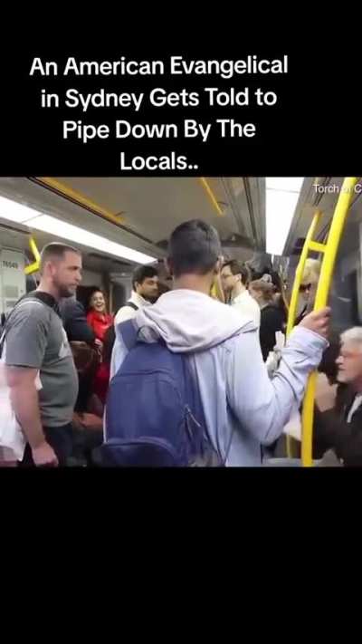 An American Evangelical in Sydney gets silenced by the locals.