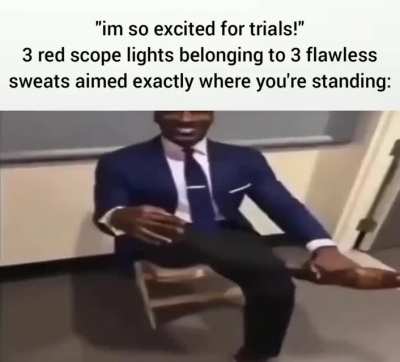 average trials solo experience, i heard a guy that on purpose leaves 2 matches of trials just so he cant do the mode