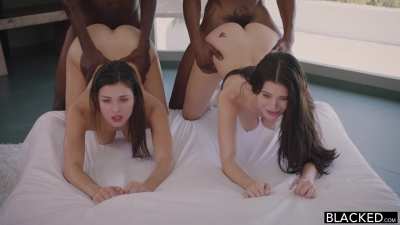 Checking back in on our famous foursome! Leah, Lana, Jason, and Isaiah provided one of the hottest scenes of all time. This Blacked.com scene definitely shifted American culture a little bit I'd say. What do you think?