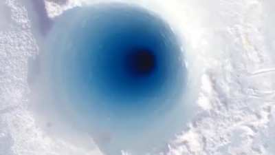 Ice dropped down borehole in Antartica creates unusual sound