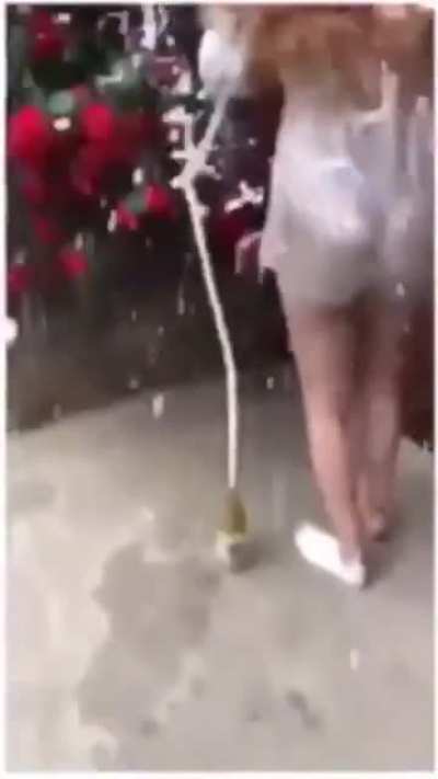 Opening a bottle