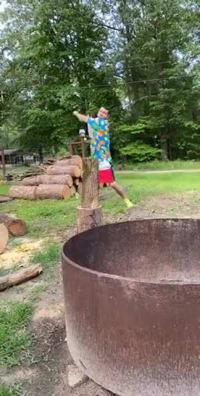 Chopping firewood, what could be easier?