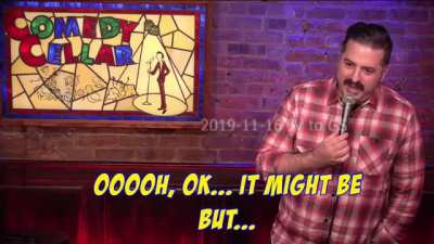 Comedian gets an answer he wasn't ready for
