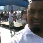 The guy recording is perpetually disturbed by what is going on!