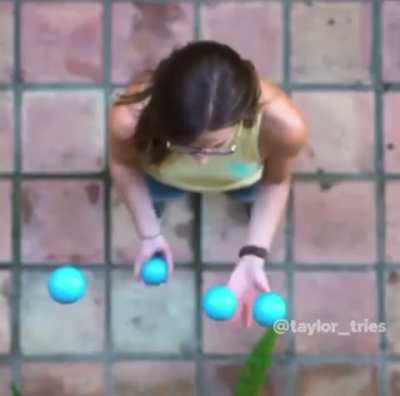 She has great juggling skills