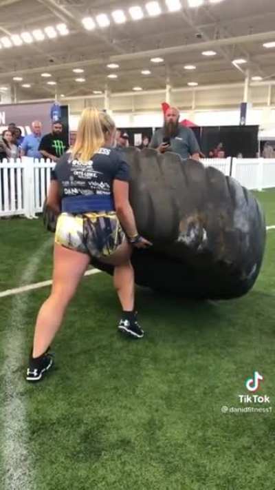 Incredible strength , that tire weight 500lb (227kg)