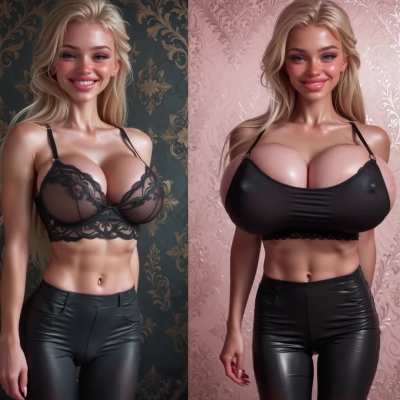 Showing off her new tits