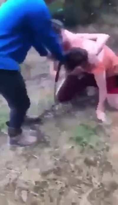 choked and kicked