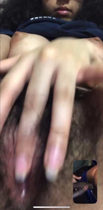 Brown slut gooning with bbc buds 