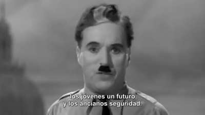 'El gran dictador', primera película hablada de Charles Chaplin. Hay discursos que nunca pasarán de moda. Hoy más que nunca: #SOSCuba #Cuba<wbr>EsUna<wbr>Dicta<wbr>dura #Cuba<wbr>NoEst<wbr>aSola