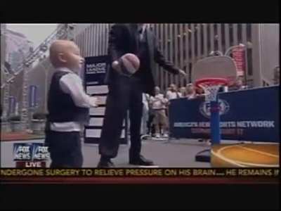Fox Reporter ruins baby's basketball streak