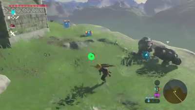 Two bros highfive eachother after witnessing their friend be brutally tossed off of a cliff