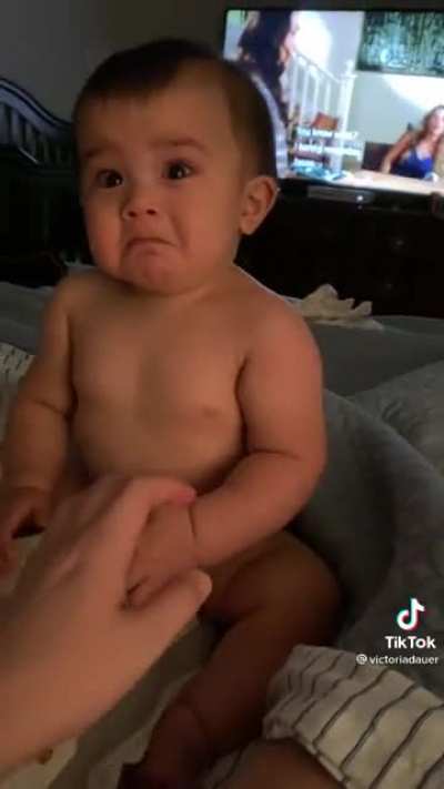 Perfectly cut baby scream