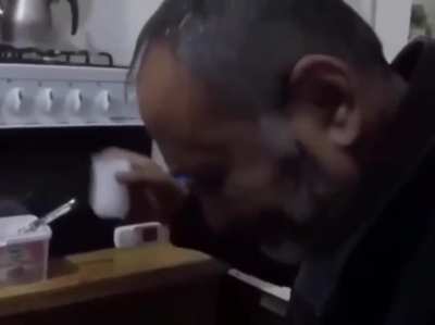 he felt the pain in the song as he sipped his drink