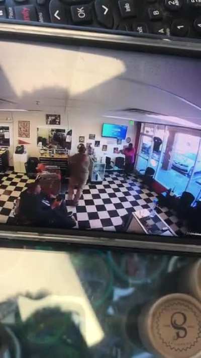 My local barbershop got shot up today 💈