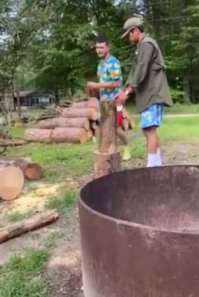 Chopping wood