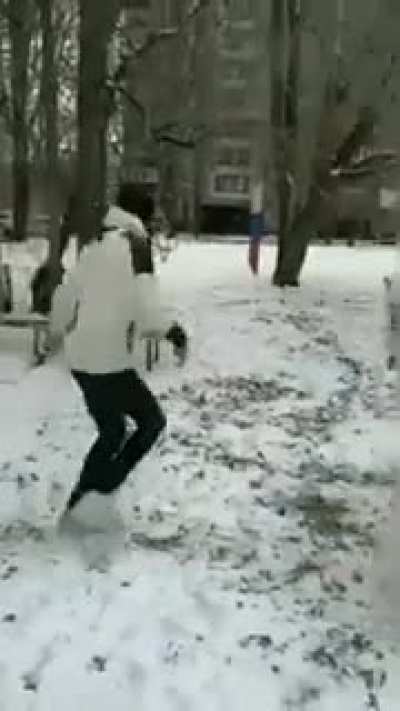 What could go wrong kicking a snowman?