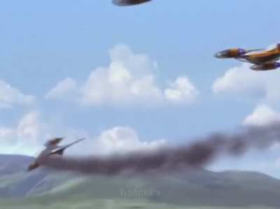 Anakin tries spinning...