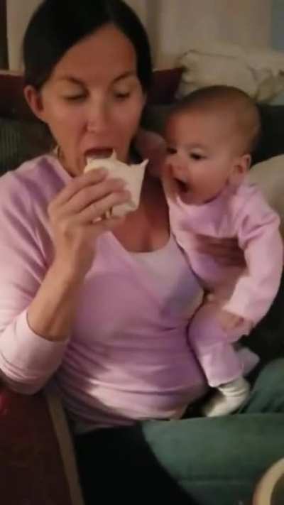 baby wants to eat solid food so bad...