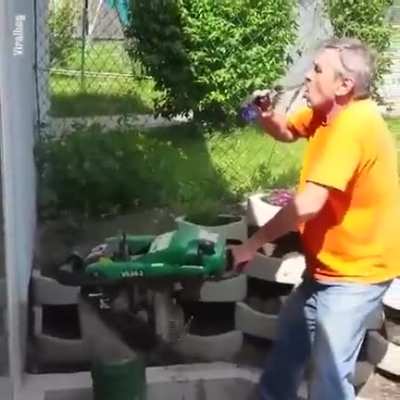 To drink a beer.